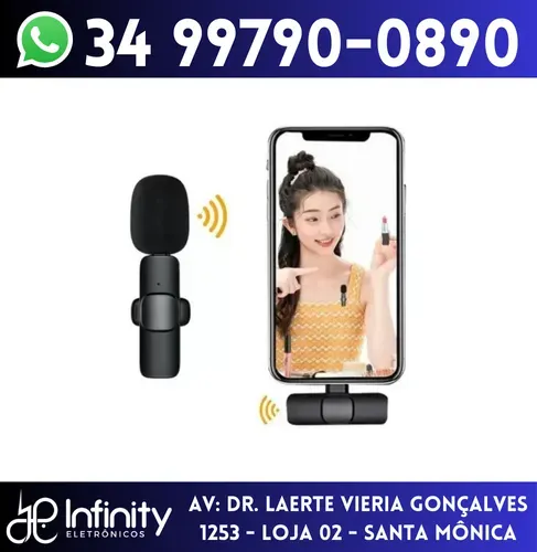 Microfone de Lapela para iPhone ou Android 