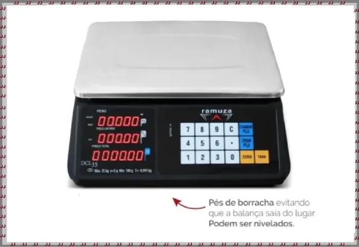 Balança Ramuza Dcl 35 kg - tripla escala com bateria