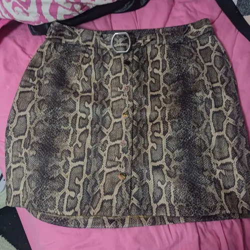 saia camurça animal print
