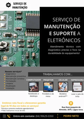 Assistência técnica em informática e eletrônicos