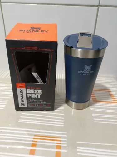 Copo Térmico Stanley Beer Pint 473ml Azul - Novo