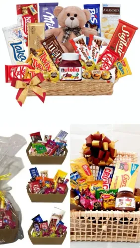 Cestas de Presentes : Chocolates , Canecas decoradas