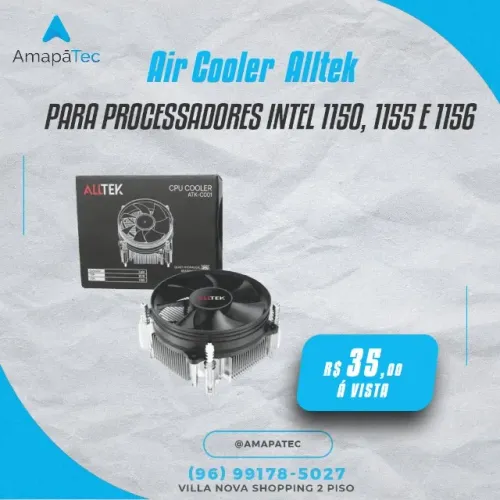 Air Cooler Para Processador Alltek 90mm