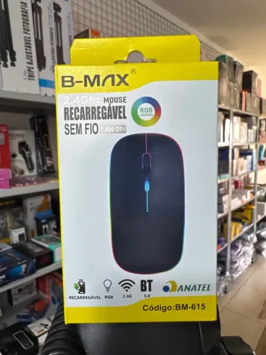 Mouse sem fio recarregável