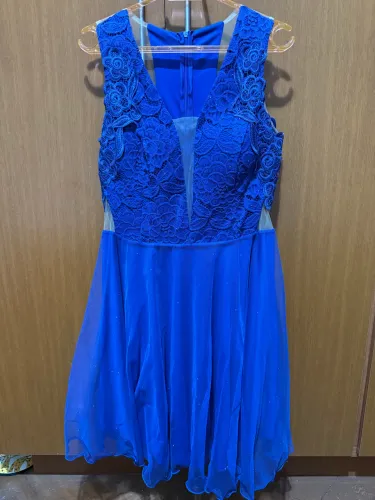 Vestido Azul Festa Social Tamanho G