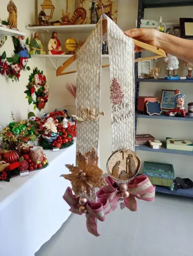 guirlanda de porta natalino presepio