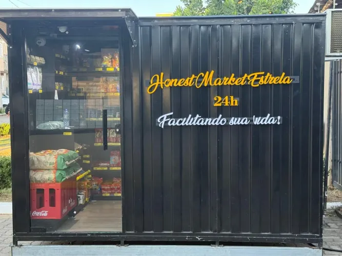 Container Mini Mercado - Estrutura 100% aço galvanizado 