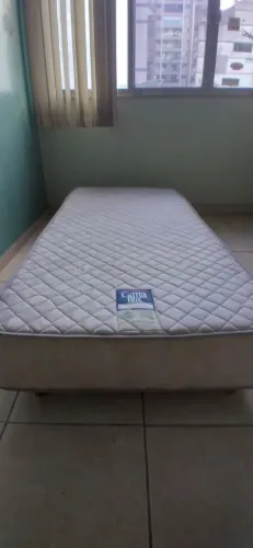 Cama box com colchão - Ortobom (Solteiro)
