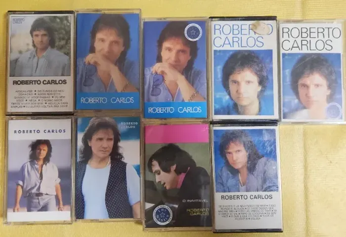 Lote 9 fitas K7 Roberto Carlos