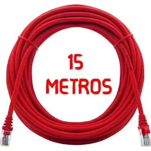 Cabo de Rede CAT6 c/ Conector Blindado Alta Velocidade 15m