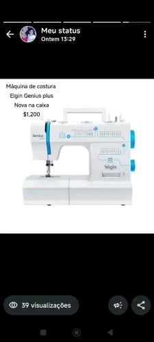 Máquina de costura Elgin Genius plus 