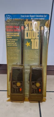 Walkie Talkie GE Star Code 10 anos 80 colecionismo na embalagem (estava funcionando)