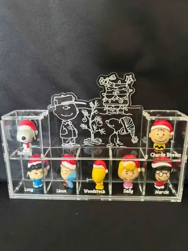 Snoopy de Natal Cacau Show expositor em acrílico