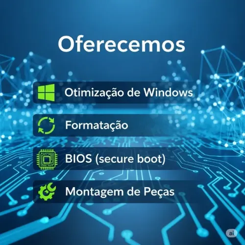 Serviços de TI/Informática/BIOS/Formatação(Otimização de software, Bios e montagem de CPU)