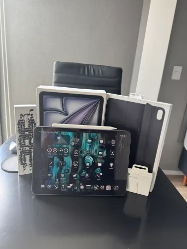 iPad Air M2 + Apple Pencil Pro + Capa Original + Ponteiras