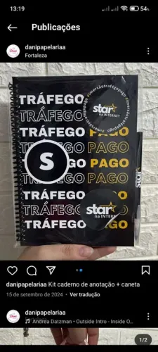 Cardeneta e caneta personalizada