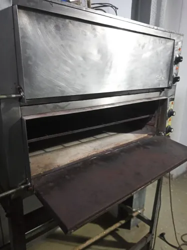 Forno Duplo Guilhotina, Marca Metalmaq, elétrico, 220v, industrial, Aço Inox