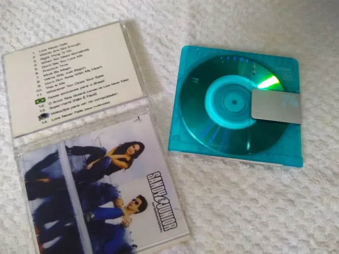MD minidisc Sandy e Junior gravação estilo japonês