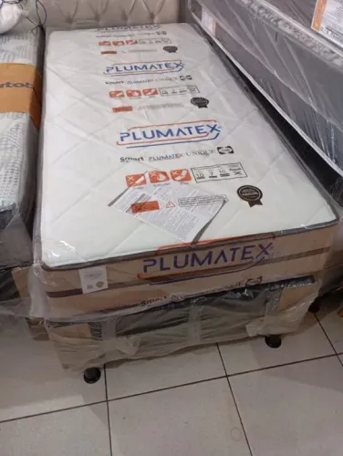 Cama box solteiro base mais colchão de mola ensacada com 25 cm