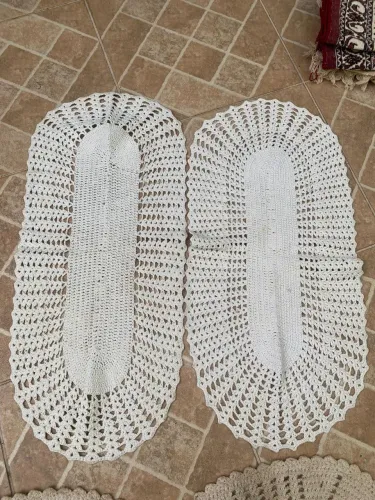 Tapetes de crochê artesanais