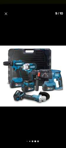Kit 4 ferramentas/martelete/furadeira/chave de impacto/lixadeira
