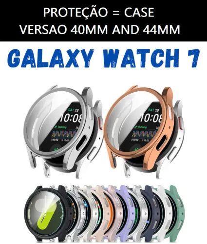SO PRA Galaxy Watch7 40-44mm Pulseiras, Case, Capa Com Película Smartwatch Relógio Samsung