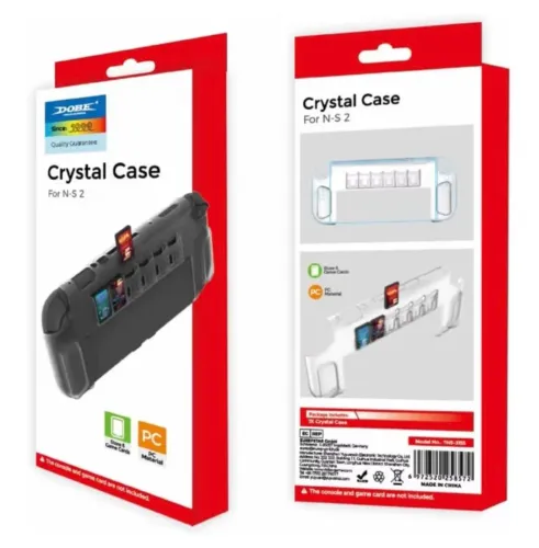 Case para Switch 2 Capa Dura De Plástico Transparente Crystal TNS-3155<br>
