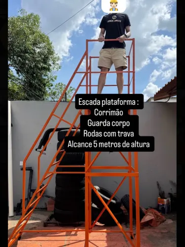 Aluguel escada plataforma 