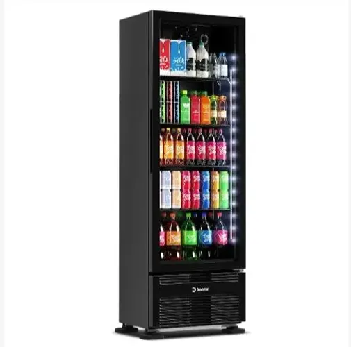 REFRIGERADOR VRS-13 FULL BLACK VERTICAL 363LTs PORTA DE VIDRO 127/220v - IMBERA