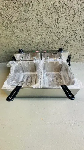Fritadeira Dupla Industrial - Inox - novas