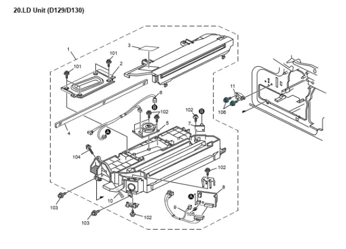 Unidade Laser - Ricoh Original (MP 4000 4001 5000 5001 5002)