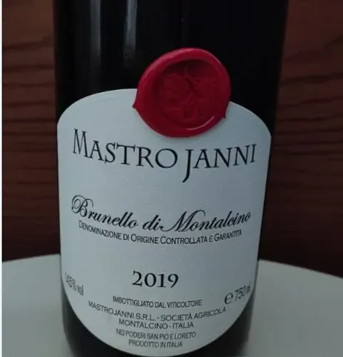 Vinho italiano Brunello di montacino Mastro Janni 2019 -DOCG -excelente preço