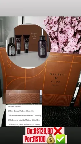 Kit Malbec Club - Perfumaria O Boticário