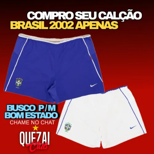 Short / calção Nike Seleção Brasileira / Brasil 2002 original