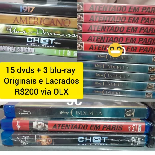Lote com 18 dvds lacrados