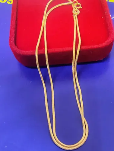 Gargantilha Rabo de Rato Fosco Peso 4.29 Gramas 40 Cm 1 mm Ouro 18 Kilates