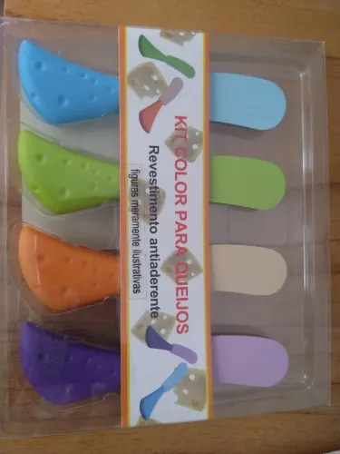 Kit Espátulas para Queijo Antiaderente Colorido