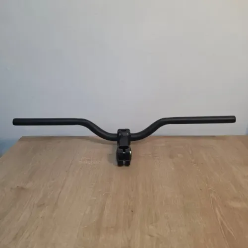 Guidão Riser + Mesa 95mm para Bicicleta - 65cm x 25,4mm - Preto