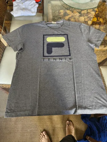 Camisa Fila Cinza de Tênis