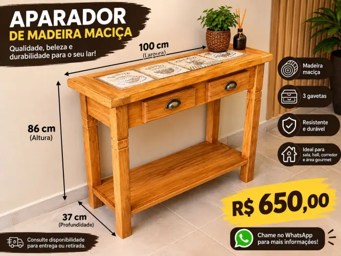 Aparador madeira (NOVO).