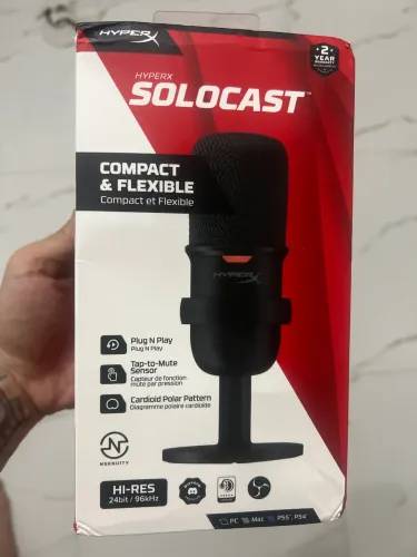 Microfone gamer hyperx solocast