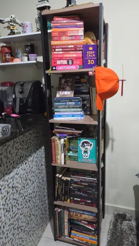 Estante MDF Marrom e preto