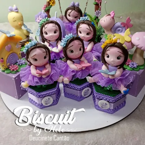 Lembrancinhas de aniversário em Biscuit 