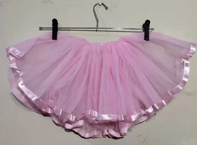 Saia de tule infantil rosa