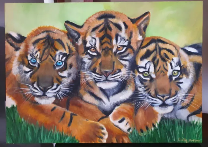 Quadro Tigre tinta óleo