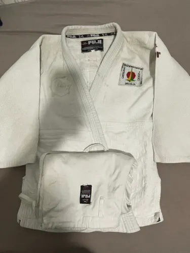 KIMONO JUDÔ FUJI PRATA COMPETIÇÃO BRANCO ( WAGI E CALÇA)