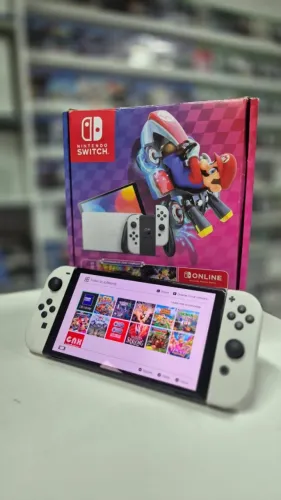 Nintendo Switch Oled Desbloqueado SD de 128gb - 3 meses de GARANTIA!