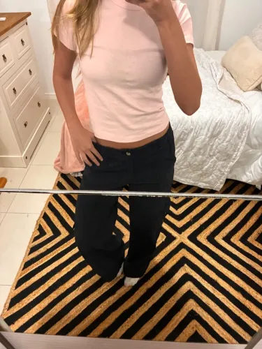 calça cargo zara, tamanho p, algodão preta