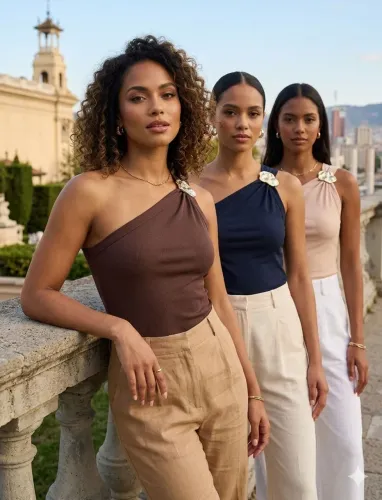 Blusa nula manga canelada 
