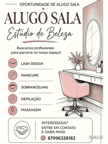 Sala Individual separada  no salão de beleza 